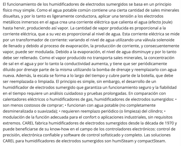 HUMIDIFICADOR POR ELECTRODOS - Imagen 4